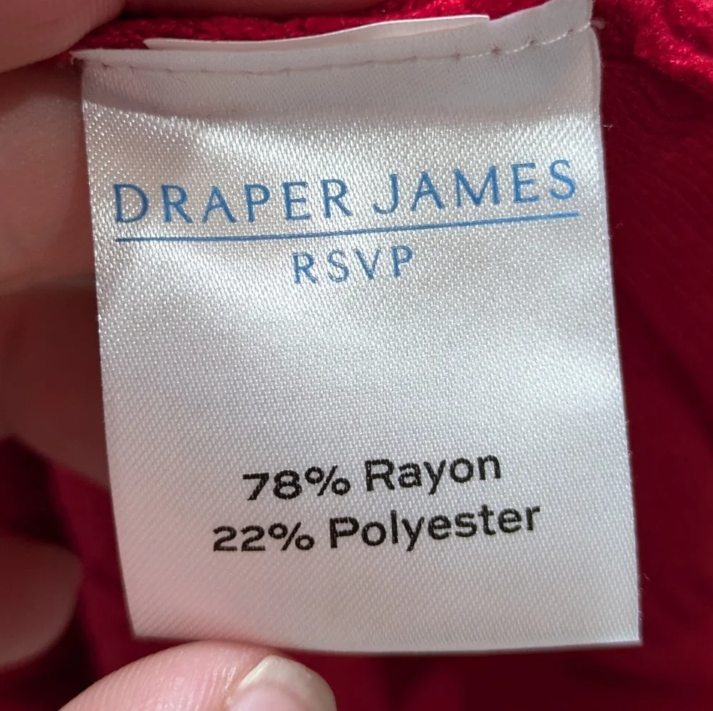 Draper James Women's Red Knit Dress Elegant Sweater Dress - Picture 7 of 8